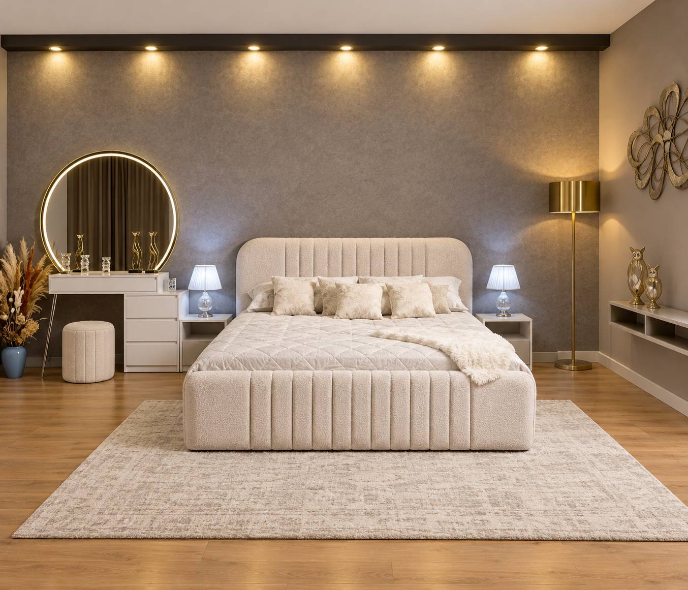 سرویس خواب مدل لوئیز با پارچه تدی